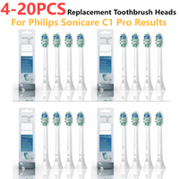 4-20pc Toothbrush Heads Plaque Defence Replacement Toothbrush Heads Electric Toothbrush Head for Philips Sonicare C1 Pro Results