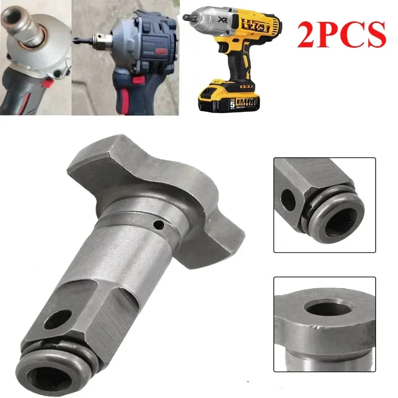 2pcs Impact Wrench Spindle Anvil Shaft Replacement for Parkside Worx Dewalt Screwdriver Modification 1/2' 1/4' Hexagonal Adapter