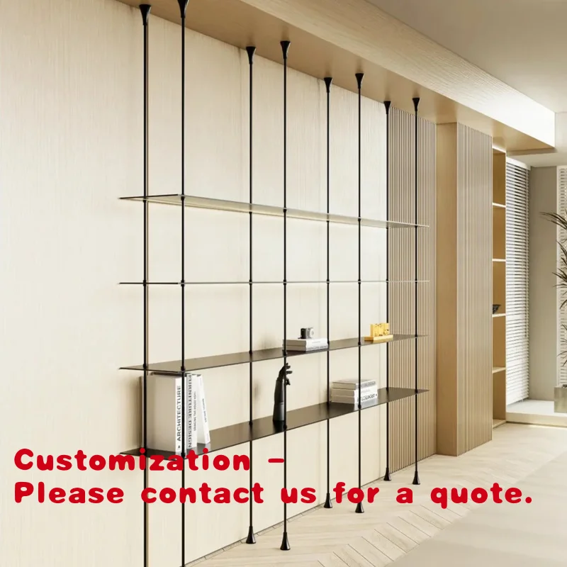 Customize.Library furniture walnut wood shelves metal bookcase study storage book double-sided aluminum bookshelf