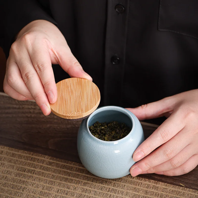 علب شاي سيراميك، 6 علب صغيرة صغيرة، علبة فارغة لتغليف الشاي المفتوح