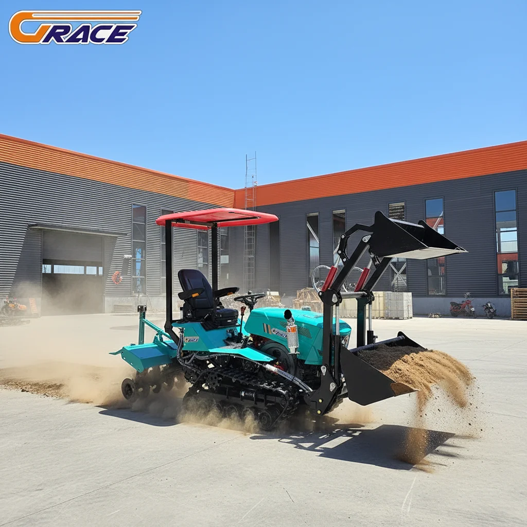 

35HP Mini Crawler Tractor EuroV Engine Customized Farm Tractor With Bulldozer Shovel For Sale
