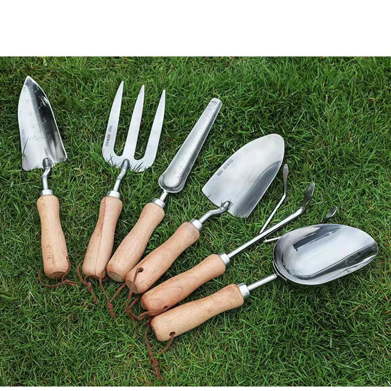 

Stainless Steel Garden Shovel Set, Outdoor Farming, Potted Planting, Household Loosening Hand Tools