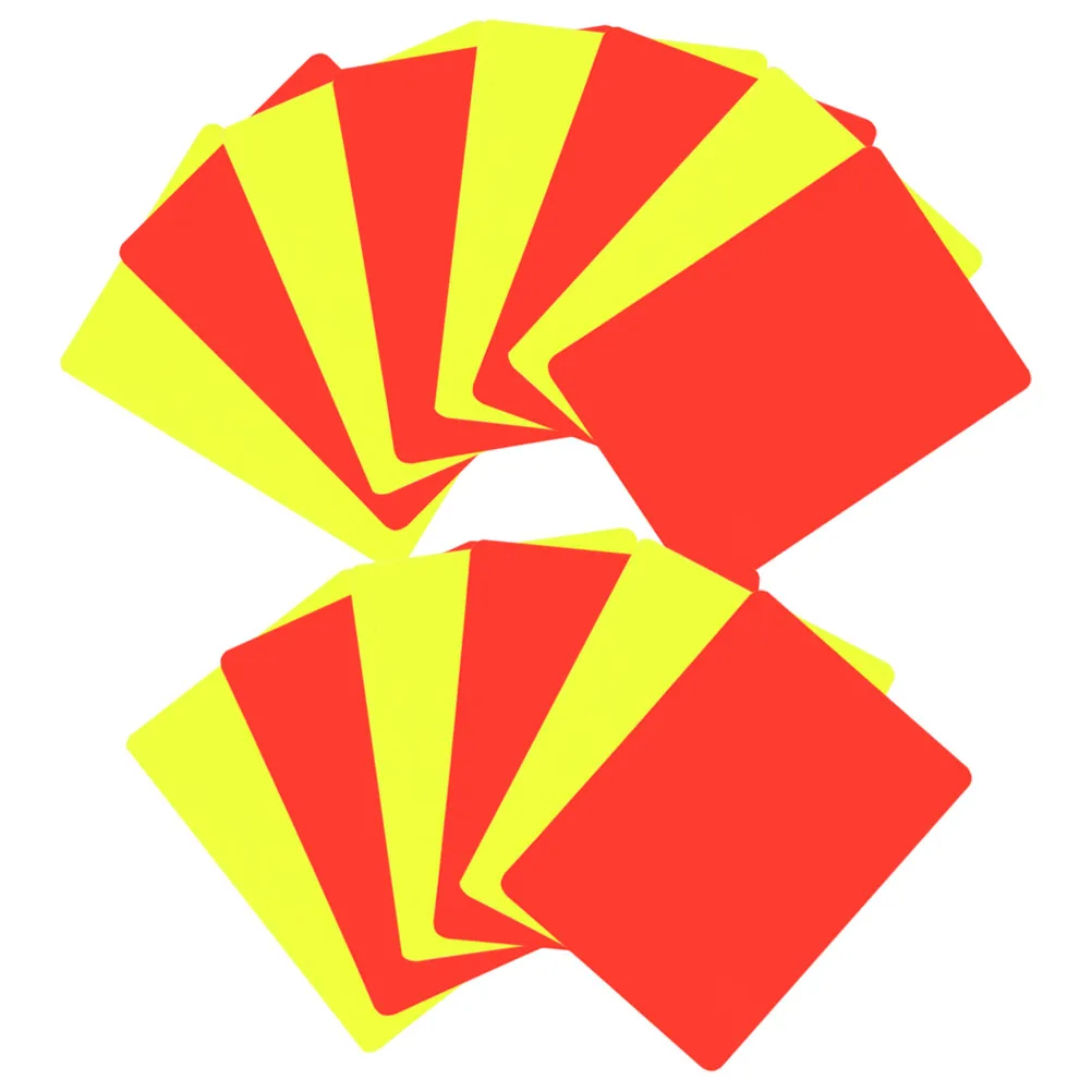 

14pcs Referee Red Yellow Cards Portable Soccer Football Standard PVC Bright Game Set Sports Accessories Team Memorabilia