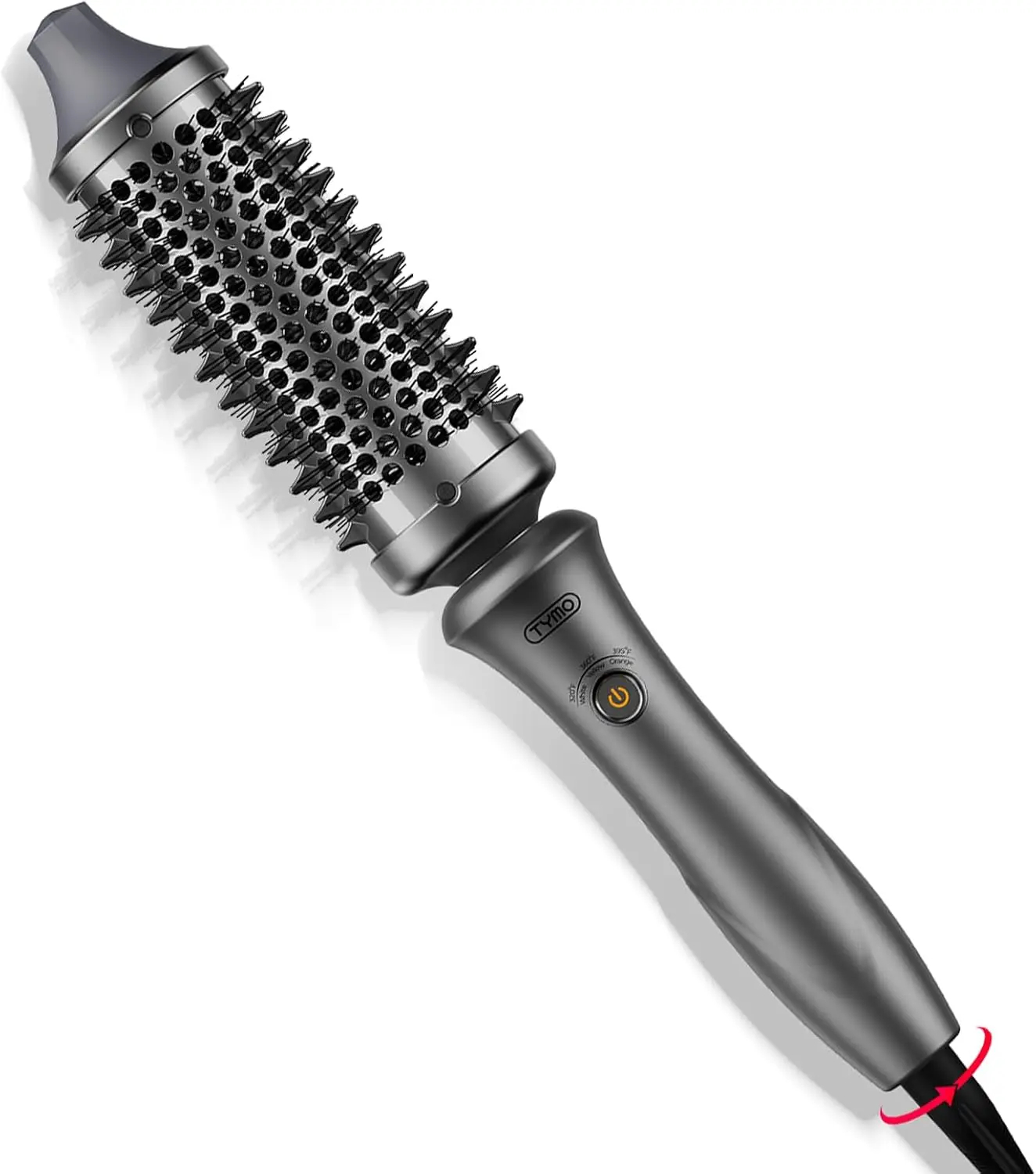 

1.7 Inch Heated Round Brush for Hair Straightening and Curling, Dual Voltage, Lightweight Travel Styler