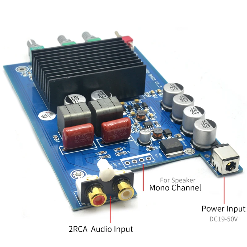 UNISIAN TPA3255 600W płyta wzmacniacza zasilania monofopowe pojedynczy kanał 600W Mono basowe cyfrowe niska częstotliwość wzmacniacze Subwoofer