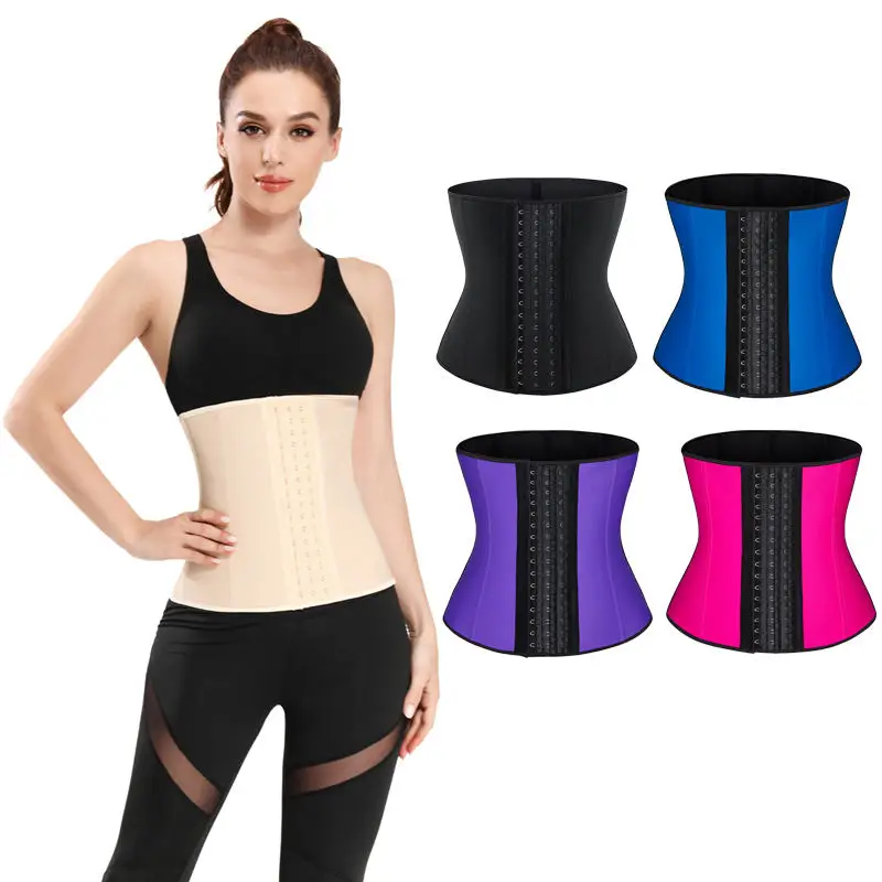 

3Hooks Plus Size Waist Trainer for Women Latex Underbust Waist Cincher Corset,Women's Sport Girdle Workout Corset