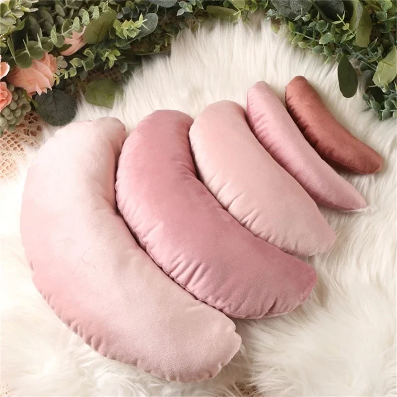 5pcs Newborn Photography Accessories Pillow Newborn Photography Props Girl Boy Moon Shape Pillow Baby Photoshoot Props Studio