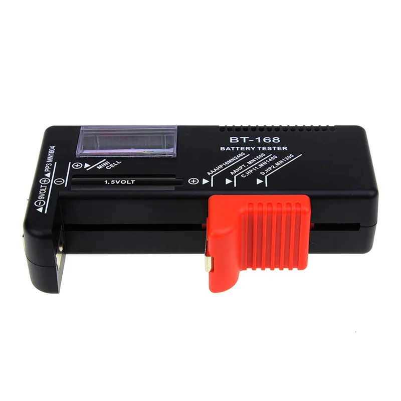 BT-168 baterai Universal, AA/AAA/C/D/9V/1.5V tombol sel warna pengukur kode menunjukkan Volt Tester BT168