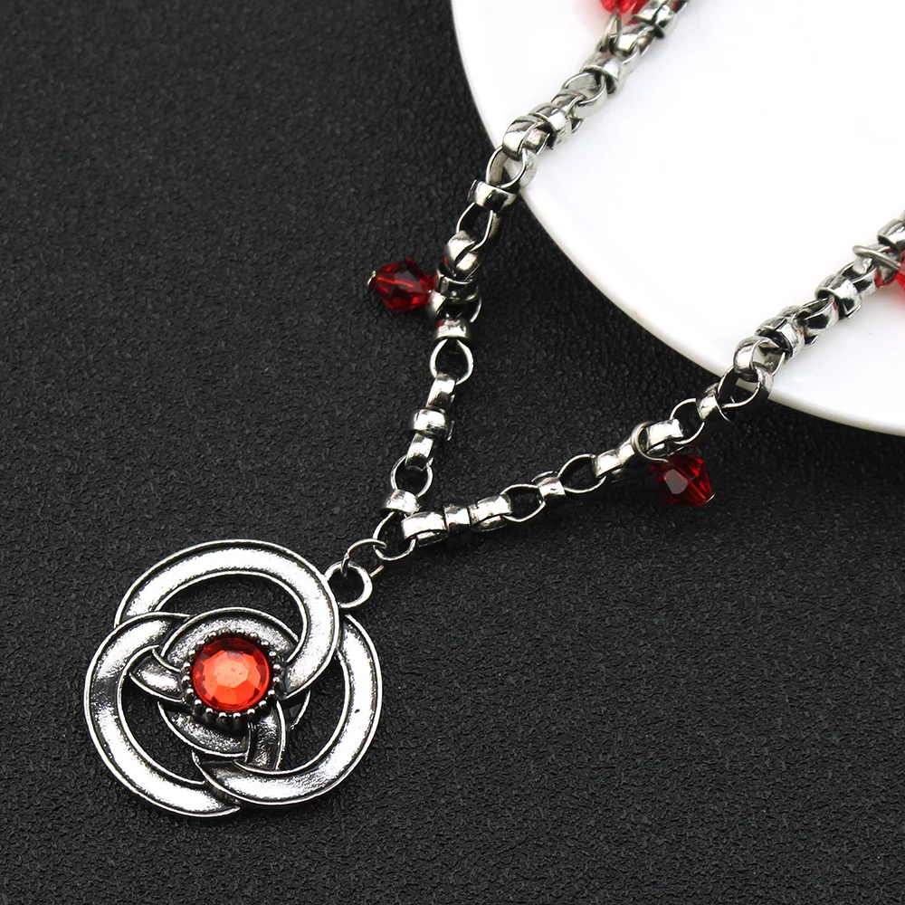 Classic Movie Necklace American Drama Red Ruby Chain Targaryen Necklace Cosplay Fashion Jewelry