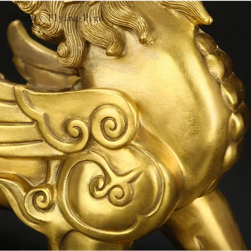 Zhaocai metal Pixiu Ornament living room home decor Feng Shui Absorb wealth Housewarming Opening Gifts Chinese style Crafts