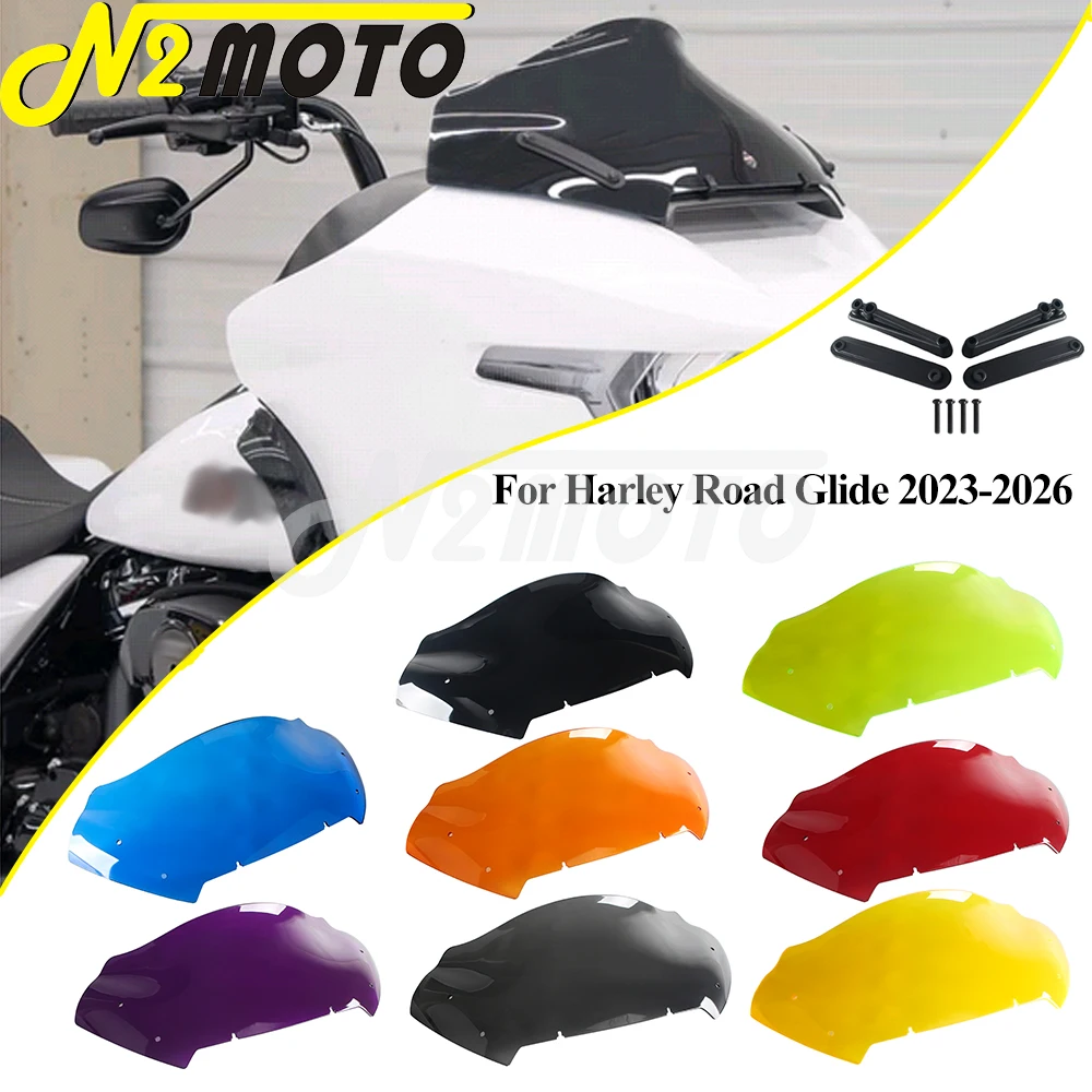 For Harley Touring FLTRXSE FLTRX FLTRXSTSE FLTRXL FLTRT Motorbike PC Replacement Windscreen Front Fairing Wind Shield Protection