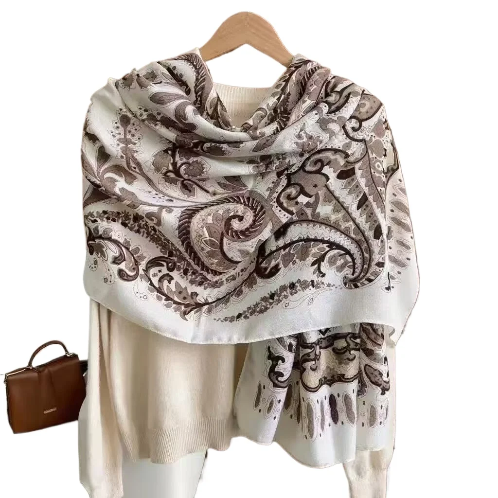 1 new spring and summer high-end gauze thin beach towel women travel photo fashion versatile shawl women