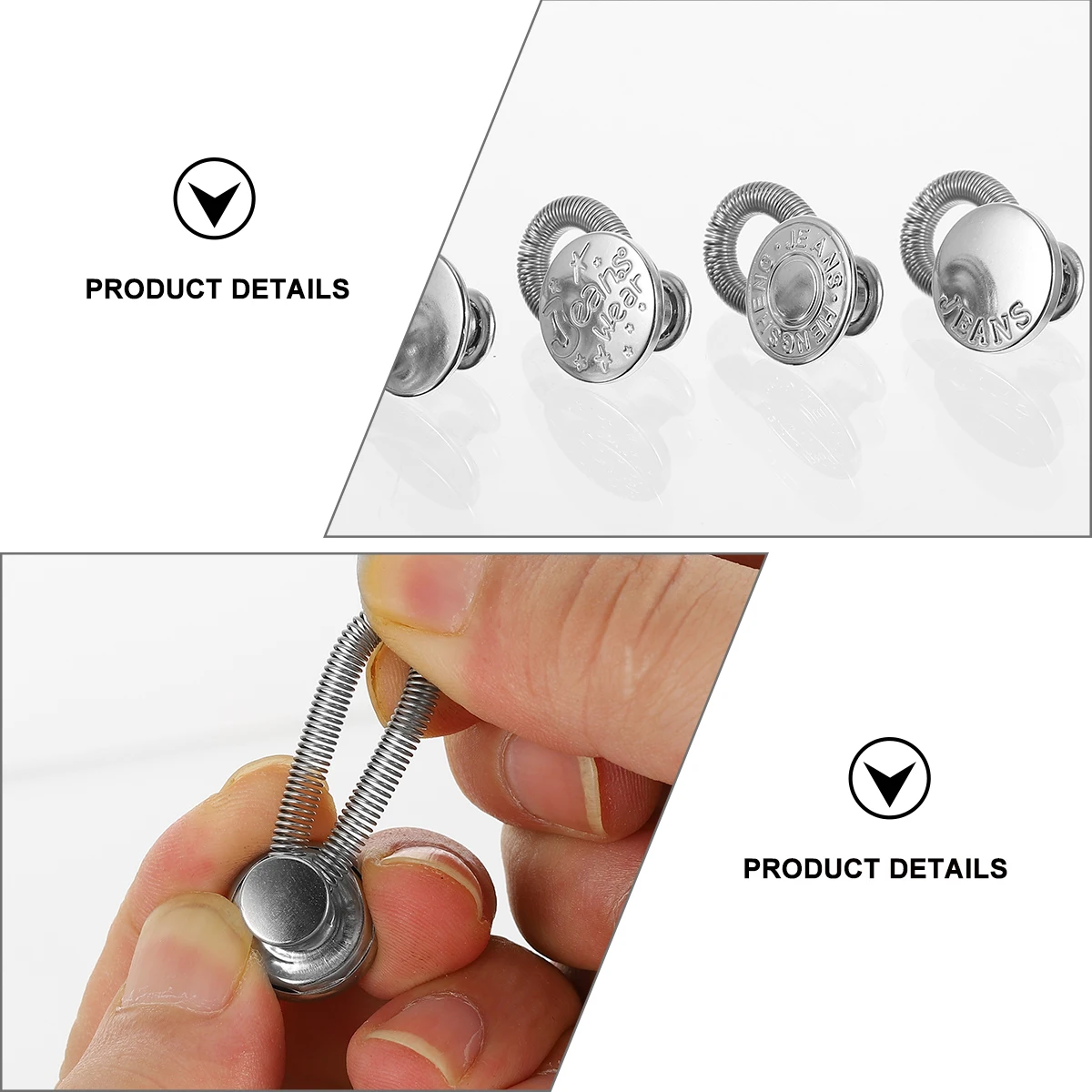 

5 pcs Pant Elastic Button For Jeans Button Waistband Waist Jeans Elastic Pant Waist Extender Extender