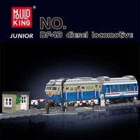 Mould King Train Building Blocks Sets Remote/App Control Internal Combustion Locomotive Scale Model with Train Tracks Kids Boys