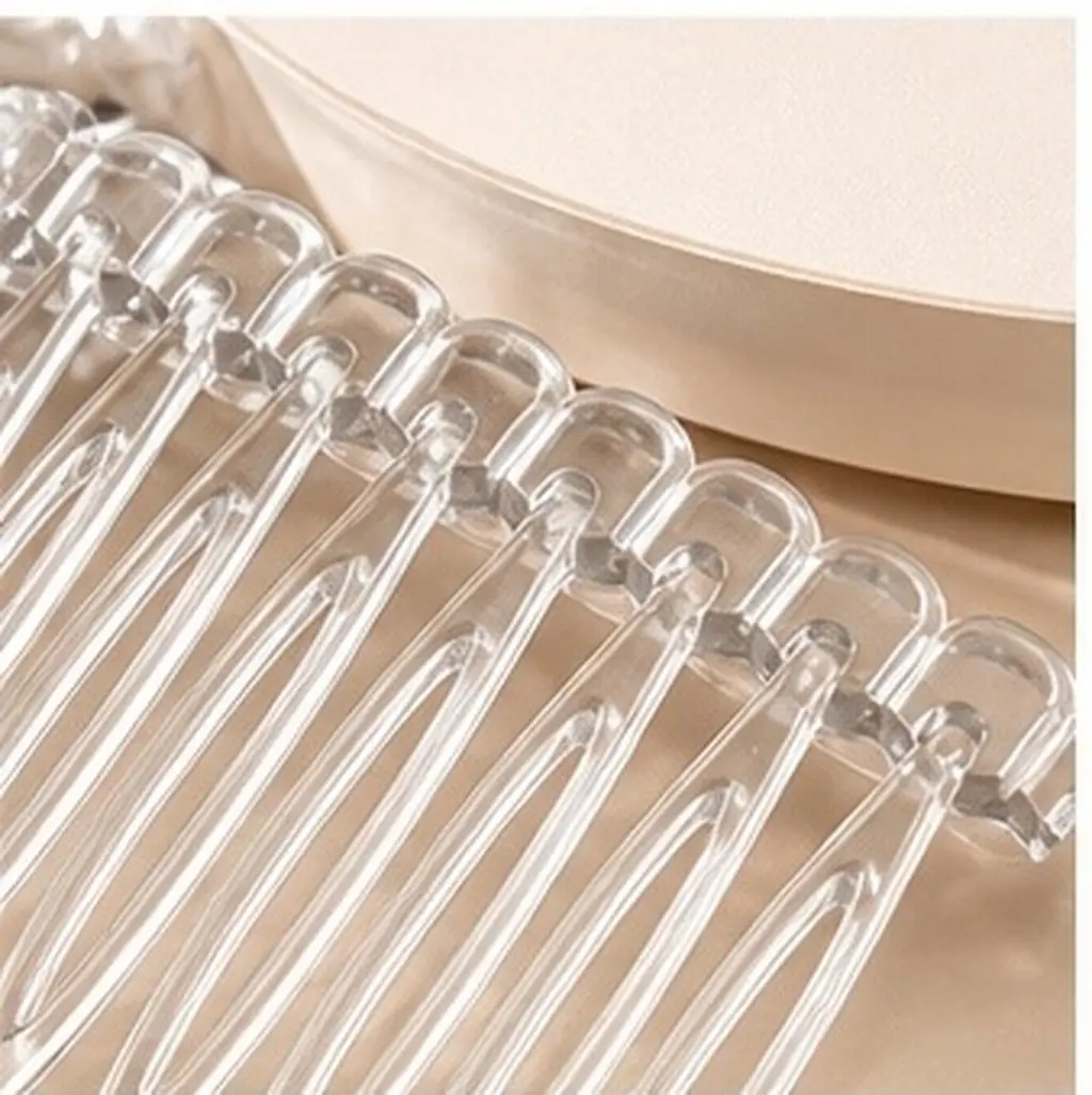 10pcs Transparent Hair Combs with 14 Teeth – Durable Side Claw Clips for Wedding, Party & Bridal Hair Styling