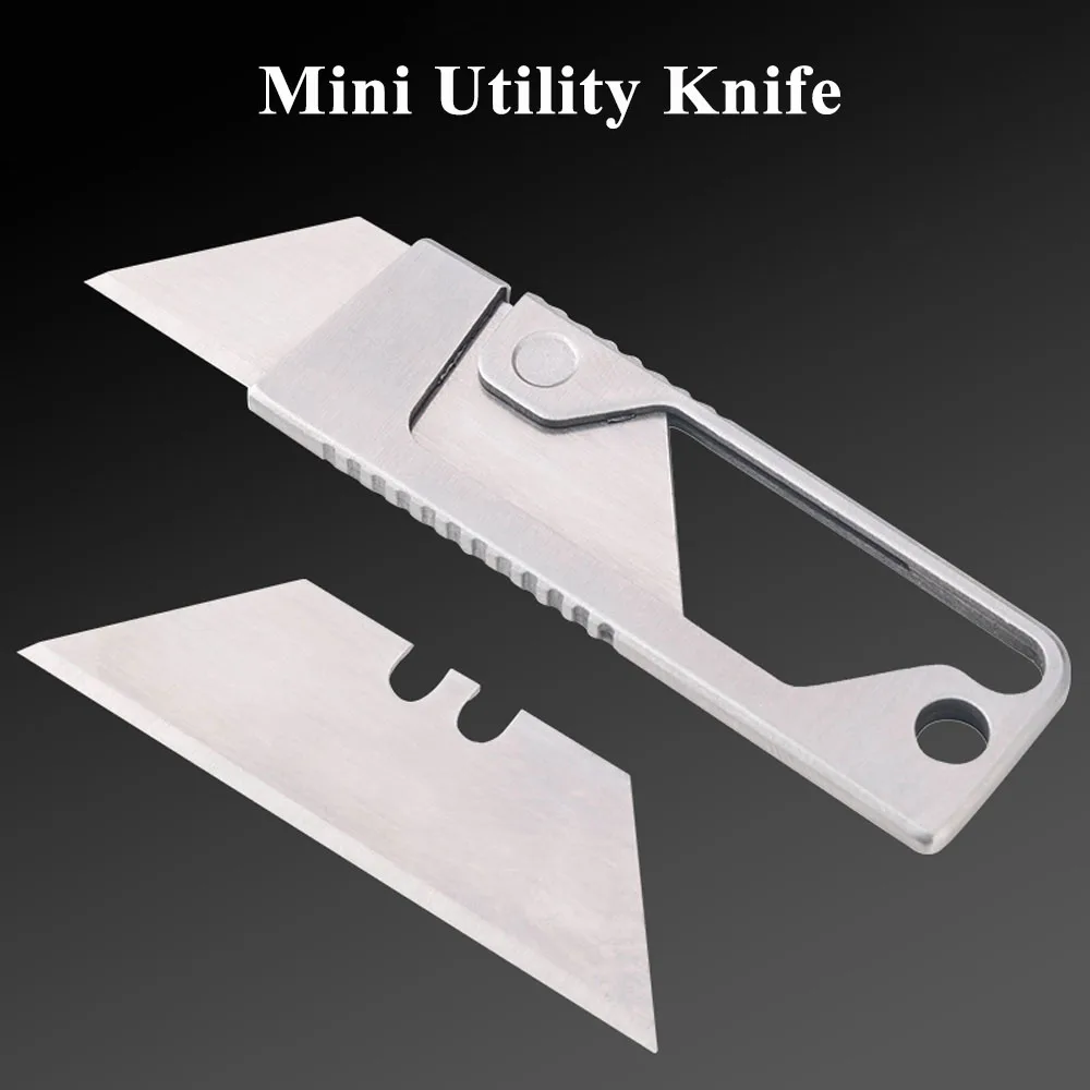 Stainless Steel Mini Pocket Utility Knife Sharp Portable Box Paper Cutter DIY Repair Manual Tool EDC Metal Stationery Knife