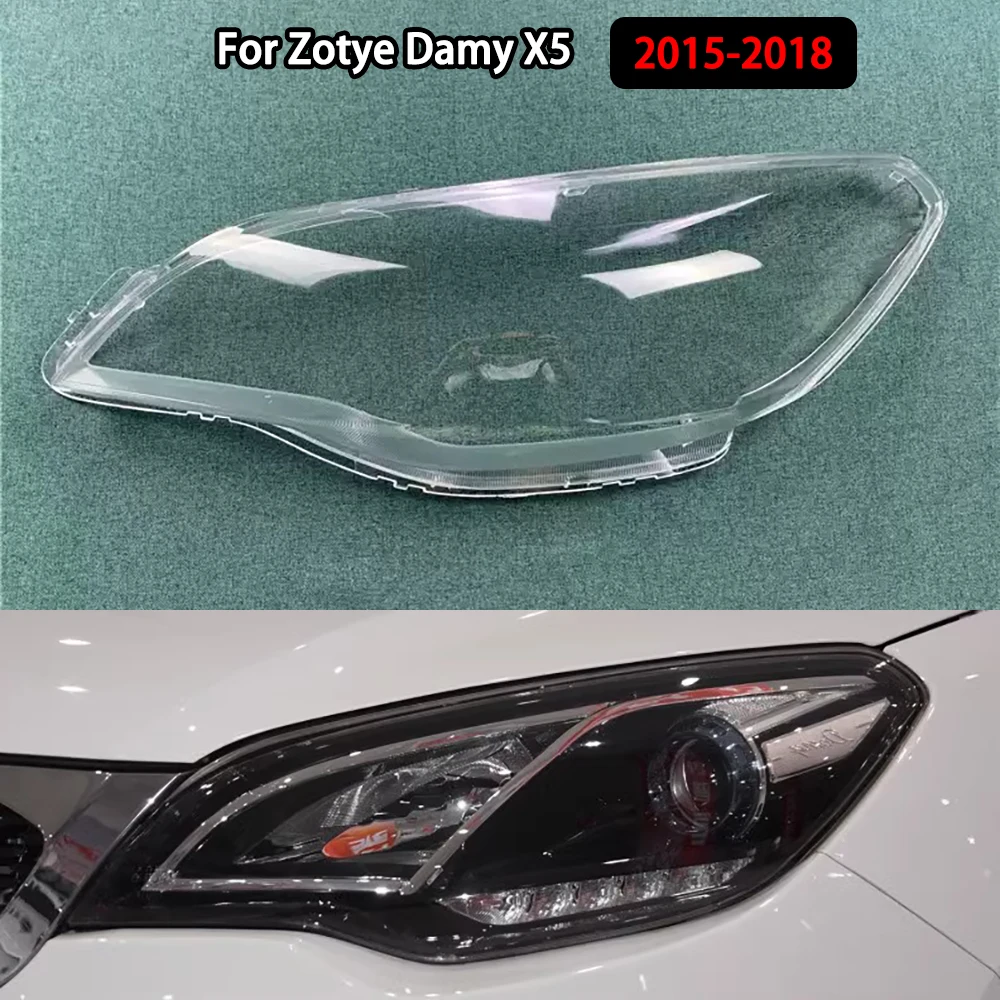 

For Zotye Damy X5 2015-2018 Car Accessories Headlamp Cover Transparent Lampshade Headlight Shell Lens Plexiglass