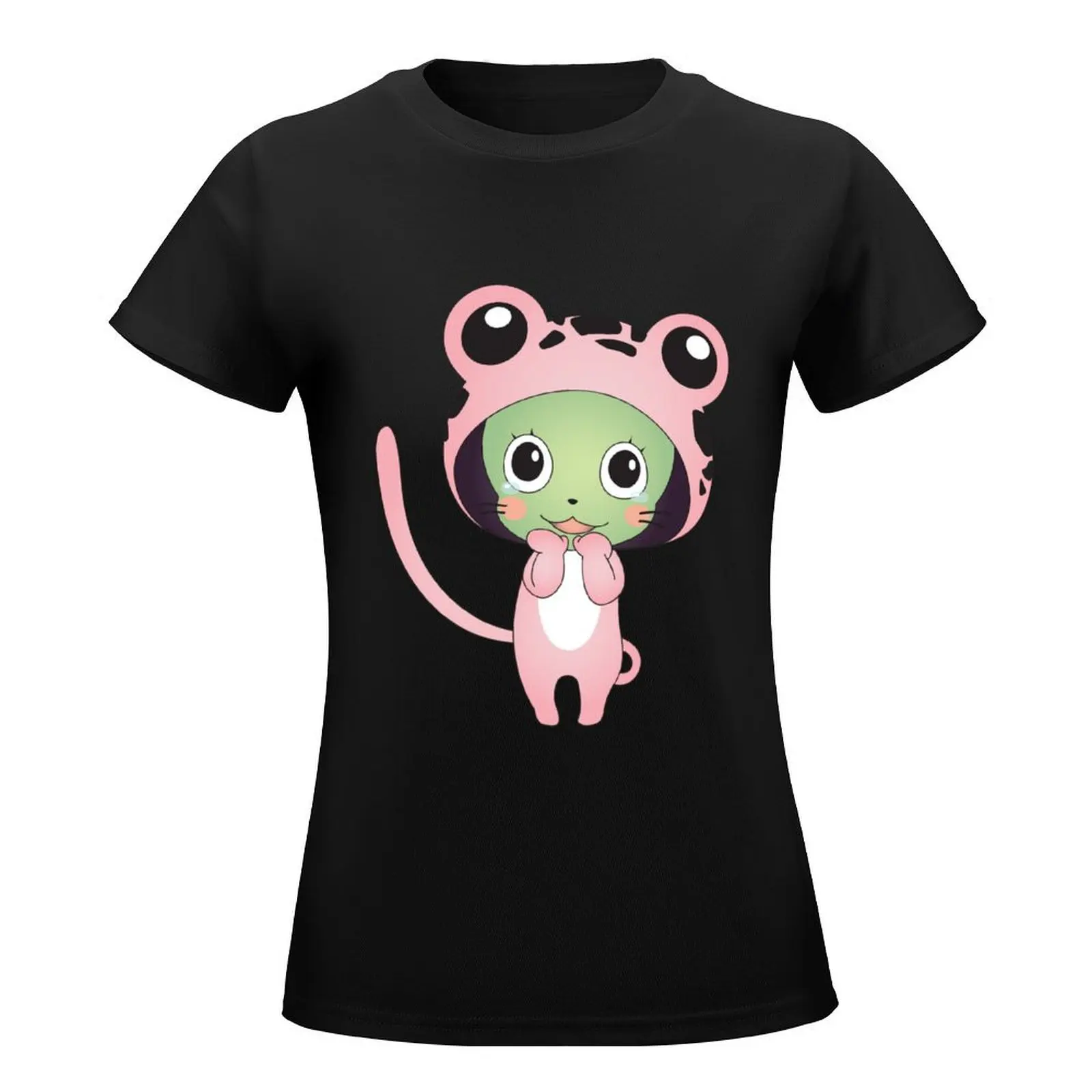 Cute Frosch T-Shirt korean fashion hippie clothes summer tops Short sleeve tee Women clothes