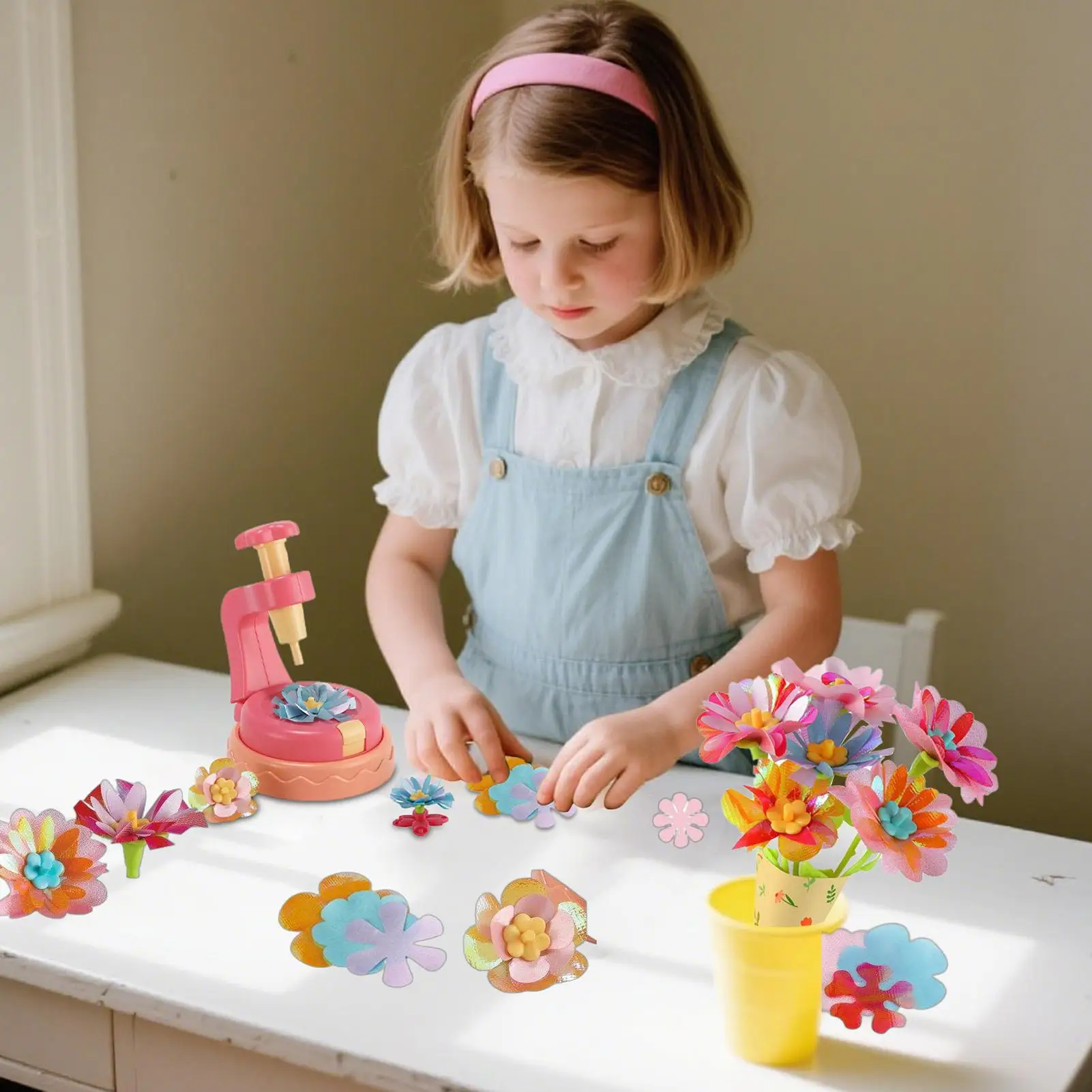 

Цветочные поделки для детей, обучающие художественные букеты, игра, образовательный производитель цветов, активность для 6-летних мальчиков и девочек, весна