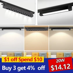 110v 220v Set Track Light Led Magnetic Track Lamp 10W/20W /30W Track Spotlight Lighting Fixture for Home  Room Clothing Store