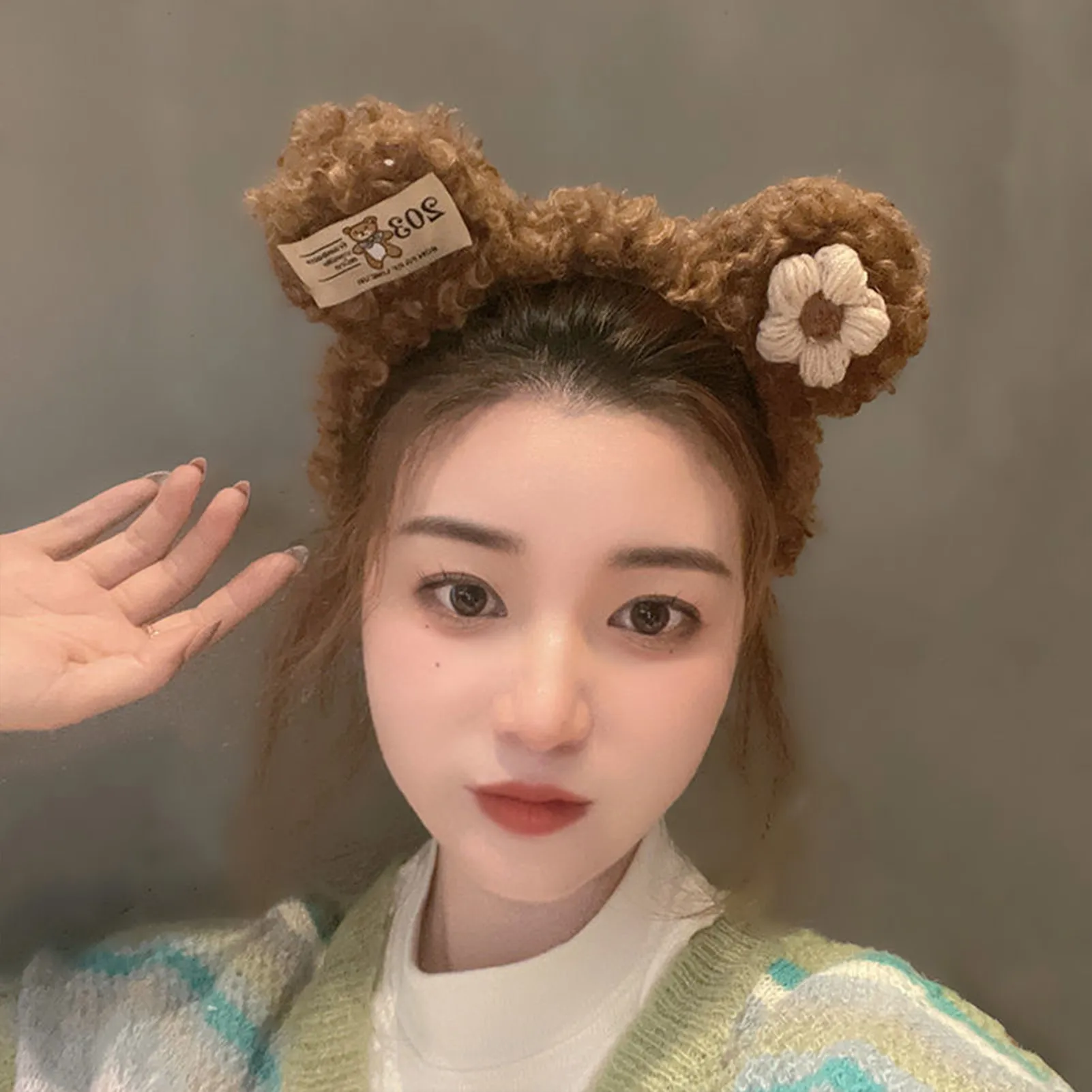 Cute Bear Ear Hair Hoops Cartoon Headdress Hairbands Hair Accessories for Birthday Party Christmas