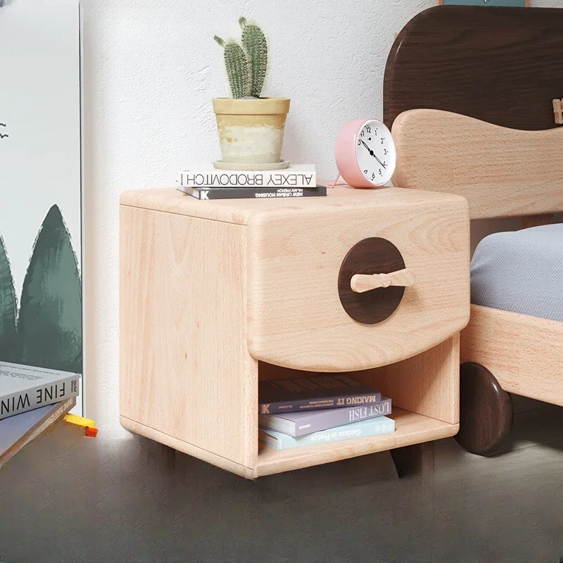 

Bedside table children's girl creative children's room Nordic simple modern solid wood cartoon locker