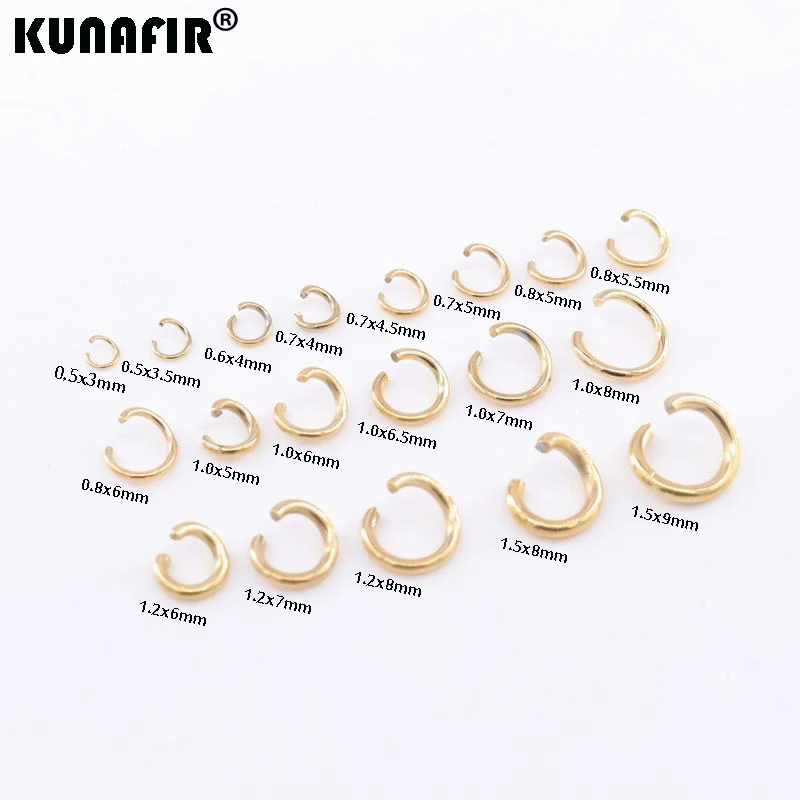 Golden color Jump Ring Stainless steel DIY necklace Accessories chains Parts ZSP229