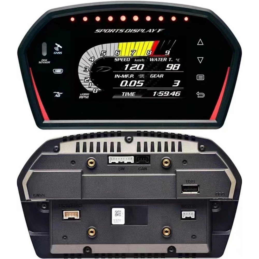 New LCD modified car instrument track mode water temperature turbine oil pressure speed function