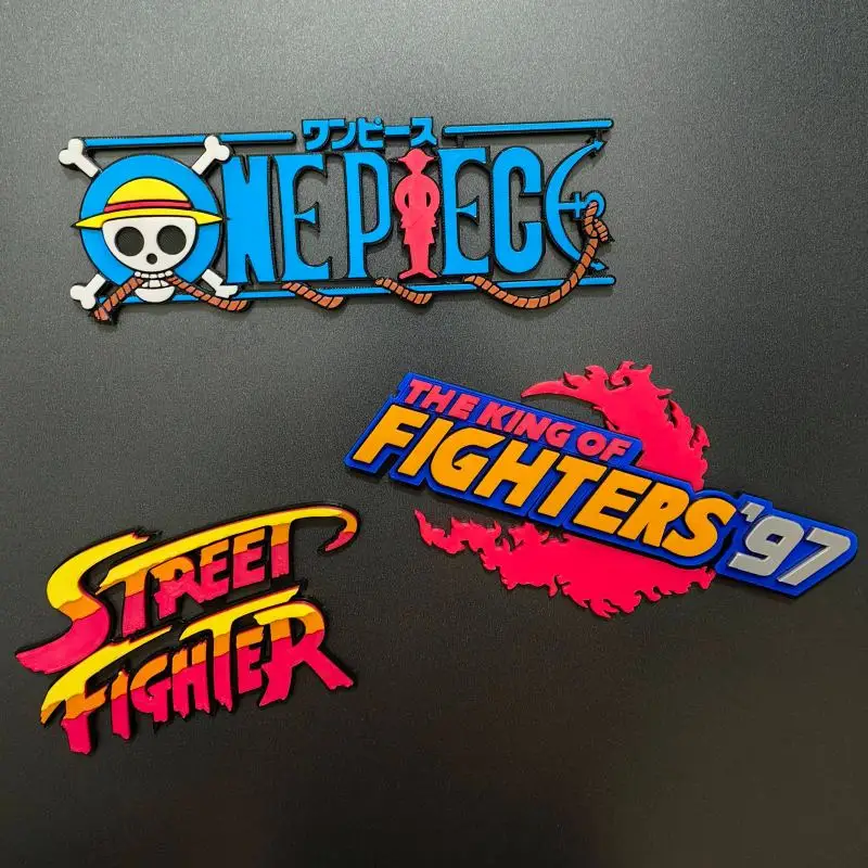 Anime Street Fighter 3D Font Stand-up Logo Model PLA  Arcade Game Ryu Ken Figure Ornament Cosplay Exhibition Decoration Toy Gift - view 6