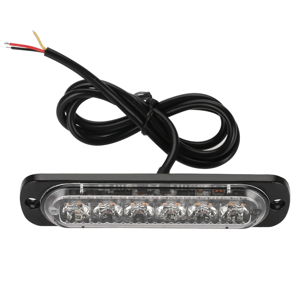 

Strobe Emergency Warning Light 12-24V Car 6 LED Flash Strobe Emergency Warning Light Grille Flashing