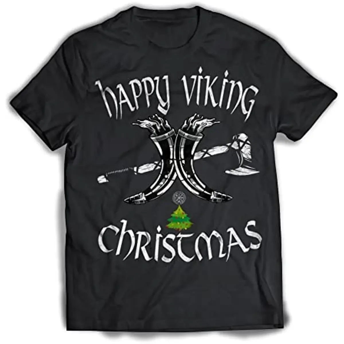 Nordic  Corner Drinking-cup Nordic Warrior Happy Christmas T-Shirt 100% Cotton O-Neck Short Sleeve Casual Unisex T-shirt