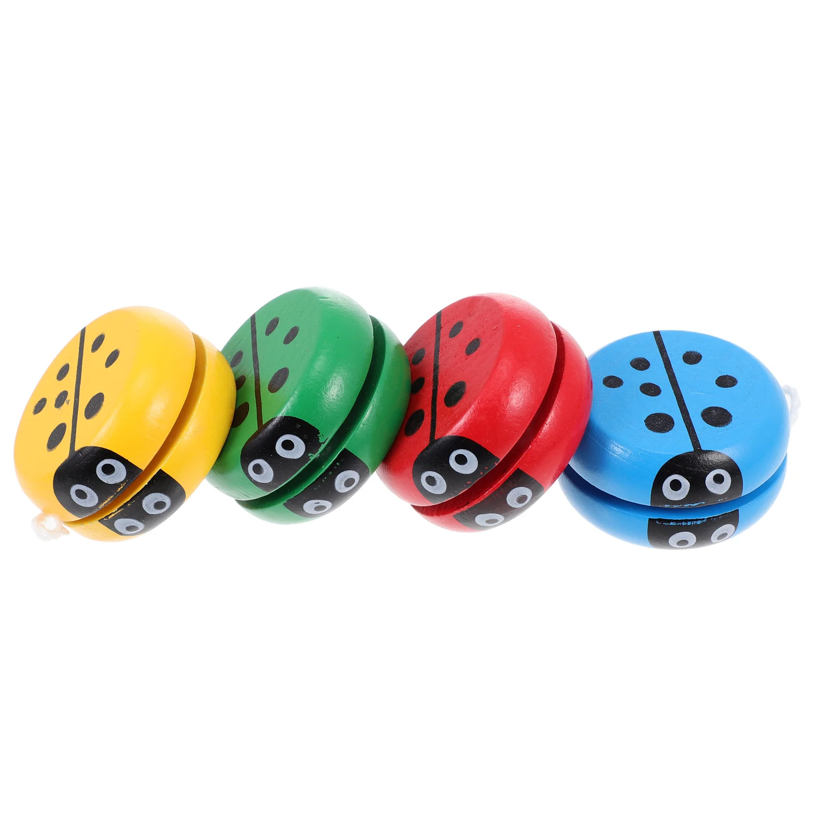 

4 Pcs Yo-Yo Children’s Toys Kids Lovely Balls Interesting Baby Educational Wooden Plaything Finger Yoyo