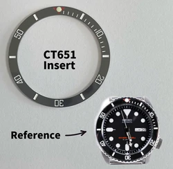 Replacement Flat Ceramic Bezel Insert for SKX007 SRPD 14+ Designs Replacement Mod