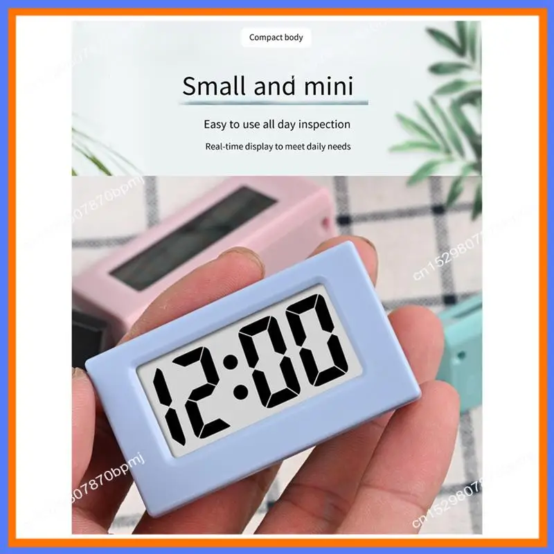 BAAE Mini Clock Triangle LED Screen Lectronic Digital Alarm Screen Desktop Clock For Home Office Table Bedroom Decor Easy To Use