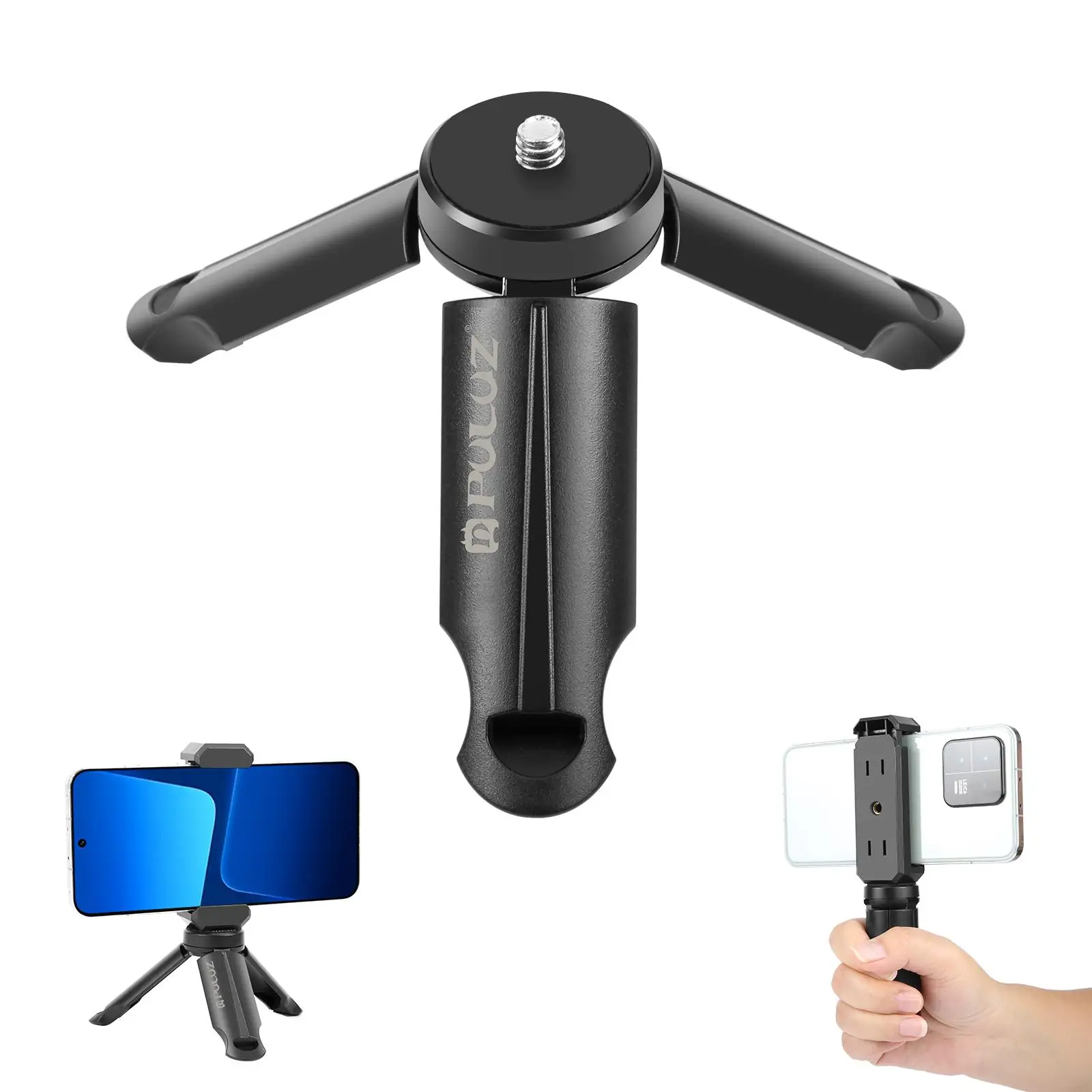 PULUZ Portable Folding Plastic Tripod for Cell Phones for DJI and other Action Cameras