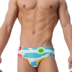 Fashion Fruit Swimwear Bikini Swim Wear Men Swimming Briefs Trunks Sexy Push Up Pouch Swimsuit Man Beach Surf Sport Bathing Suit