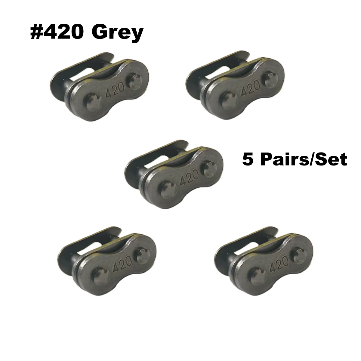 JQ Bike, #420,#428,#428H Motorcycle Chain Master Links, 5 Pcs per Set,Chain Connector Replacement, Motorcycle Parts.