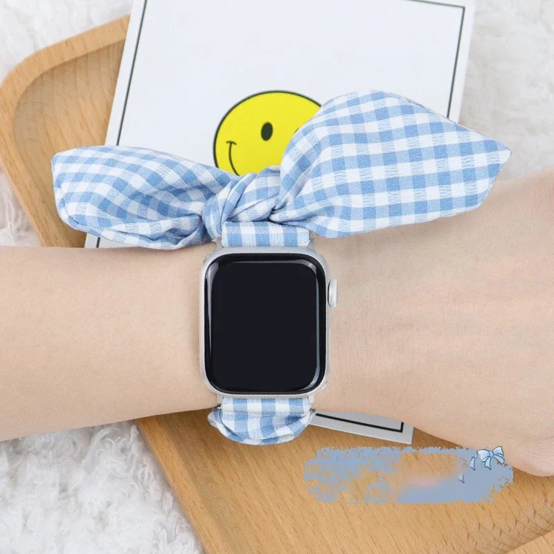 New Scrunchies Elastic Strap for Iwatch 7 8 41mm 45mm Watch Band for Apple Watch 40mm 44mm 42mm 38 Series 6 SE 5 Women Bracelet