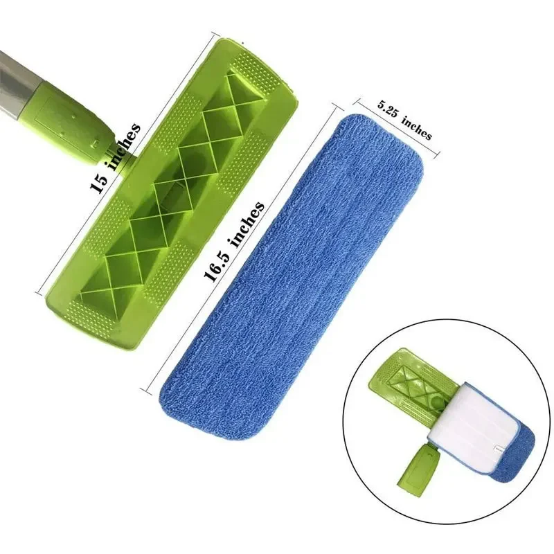 2 PCs Microfiber Replacement Mop Pads, Washable Mop Refill Fit for Spray Mops and Reveal Mops, Cleaning Tools, Wet and Dry