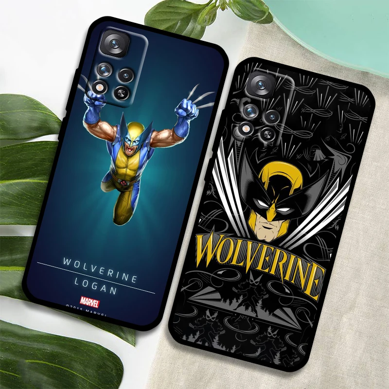 Marvel Superhero Wolverine For Redmi Note 12 Pro Plus 11 11T 10 9 8 Pro Lite Pro Max 5G 4G Silicone Soft Black Phone Case