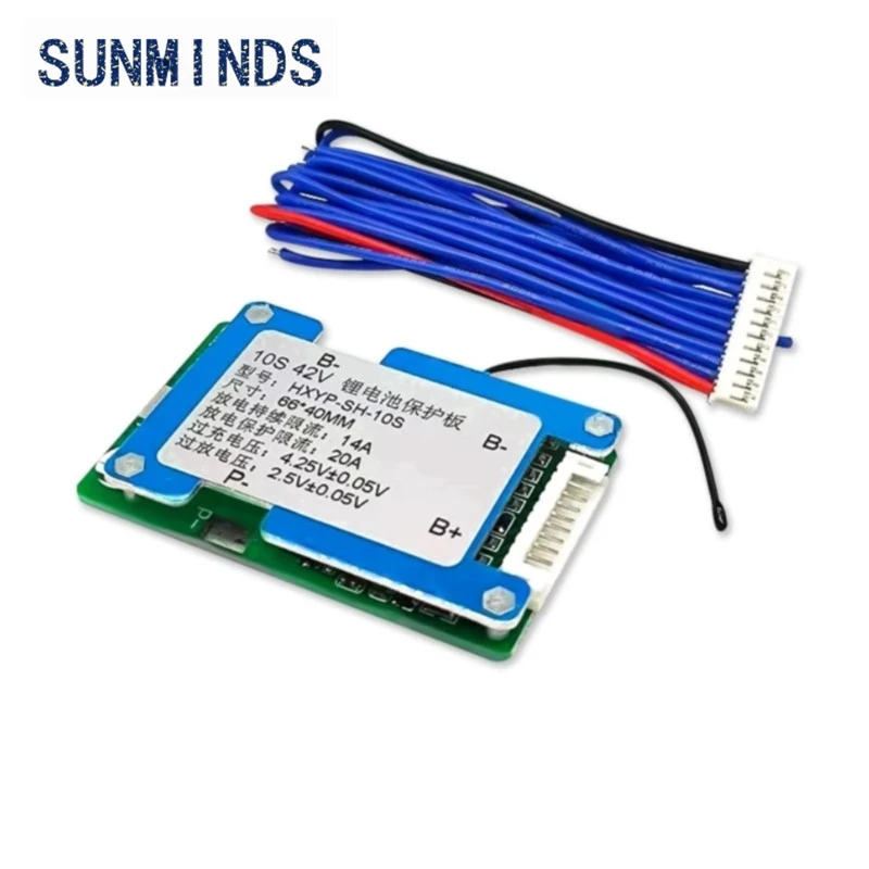 10S 42V 15A BMS Polymer Cell 18650 Lithium Battery Protection Board With Balance Built-in Temperature Control