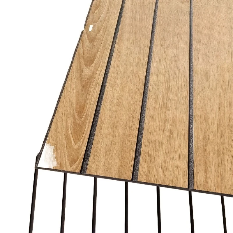 

Imitation grille wood grain self adhesive wall sticker three dimensional groove decoration wallpaper veneer