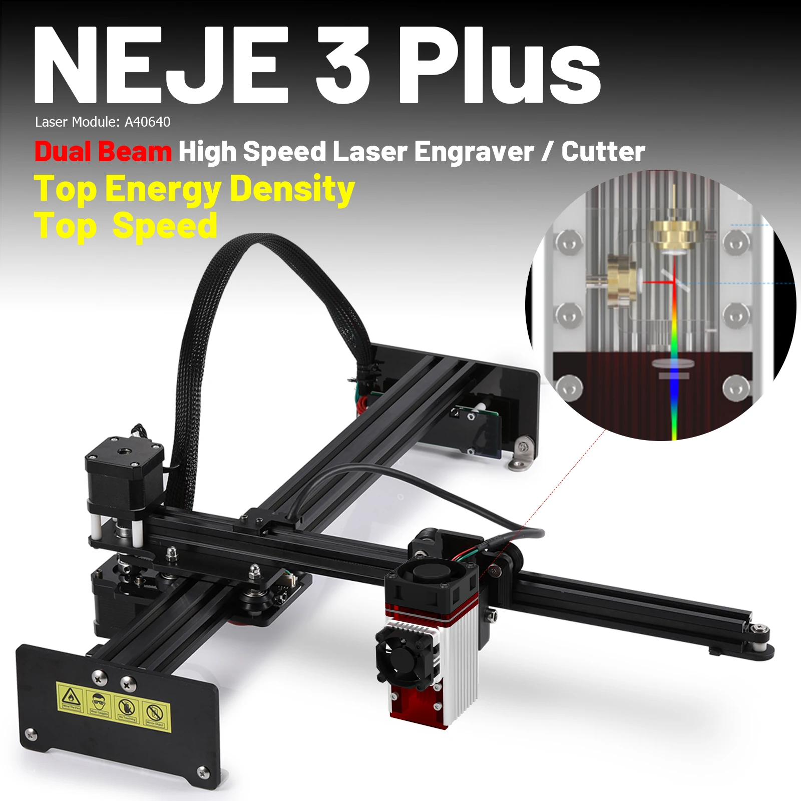 

NEJE 3 PLUS Laser Engraver CNC 420*255mm Cutter Laser Printer APP Control DIY Wood Cutting Marking Metal Laser Engraving Machine