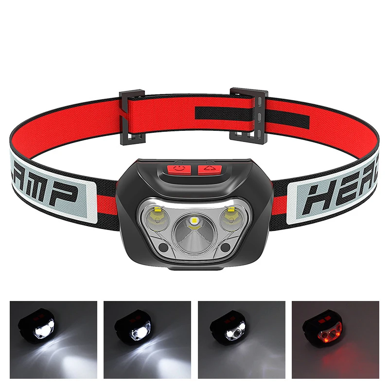 

XPE LED Headlamp AAA Dry Battery Headlight Flashlight Outdoor Camping Fishing Emergency 6 Lighting Modes Torch Head Light