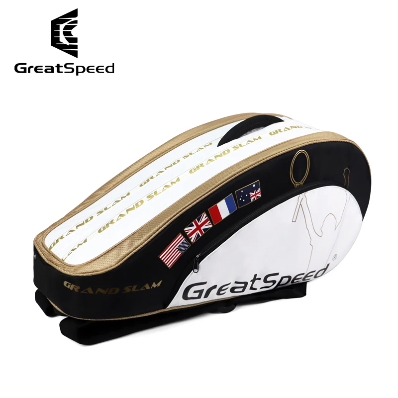 

Large Capacity RH6 Tennis Racquet Backpack Greatspeed Badminton Squash Tennis Racket Shoulder Bag Djokovic Type Tennis Handbag