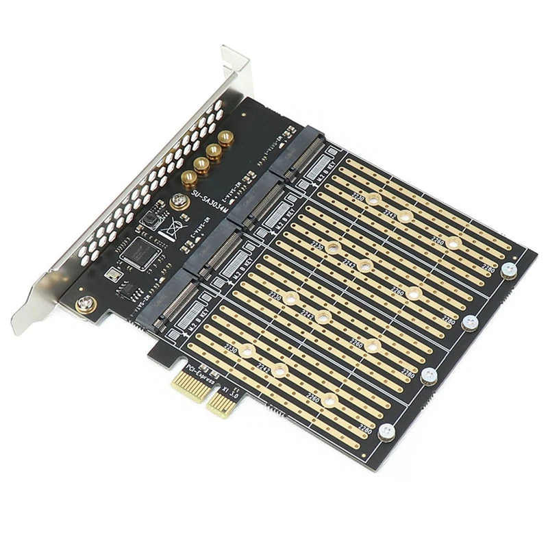 1 Set PCI-E X1 To 4 Bit M.2 B-Key SSD To PCIE NGFF SATA Adapter Card PCI-E Riser Card Multifunction Portable