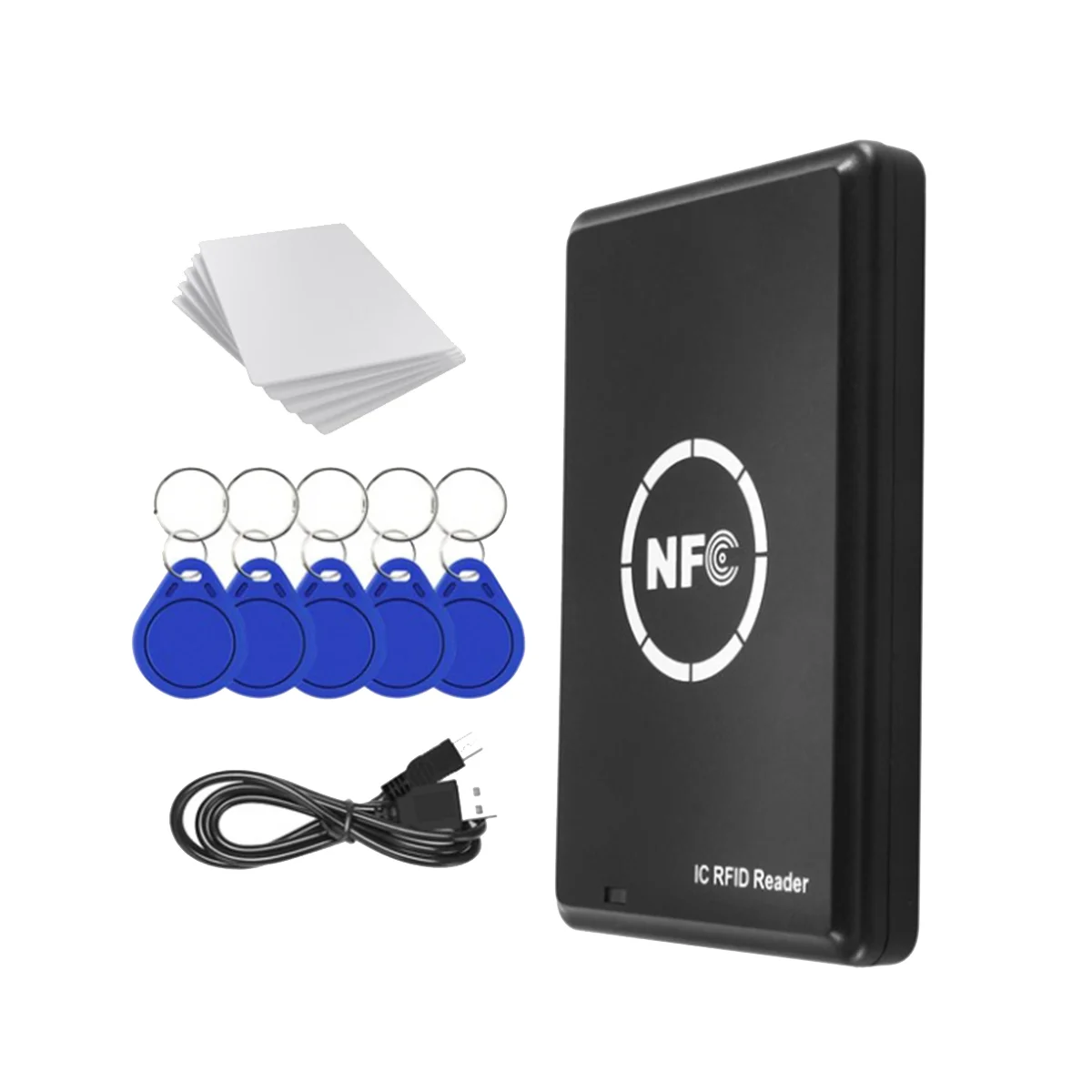 RFID NFC copiadora duplicadora 13,56 KHz Key Fob NFC lector de tarjetas inteligentes escritor 13,56 MHz programador encriptado USB UID T5577