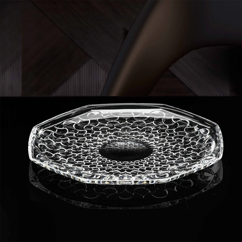 Wind fruit plate crystal glass fruit plate home fashion European living room ornament