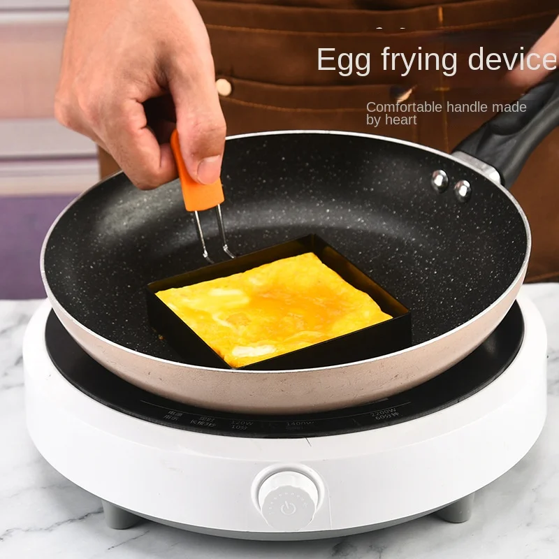 Stainless Steel Fried Egg Mold Household Square Fried Poached Egg Mold Non-Stick Omelette Maker Kitchen Gadgets