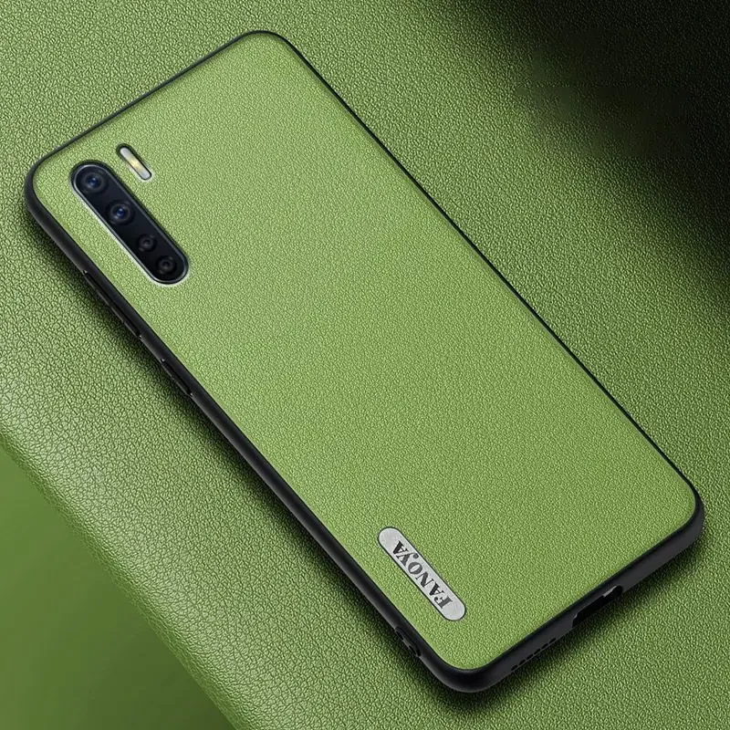 

Luxury PU Leather Case For OPPO Reno 3 4G A91 Matte Back Cover Silicone Shockproof Full Protection Phone Case For OPPO F15 Reno3